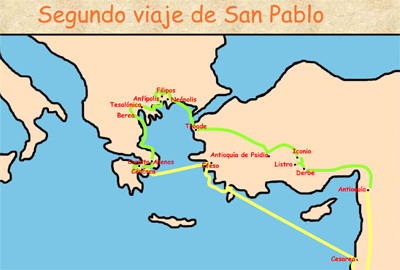 Powerpoint interactivo de los viajes de San Pablo