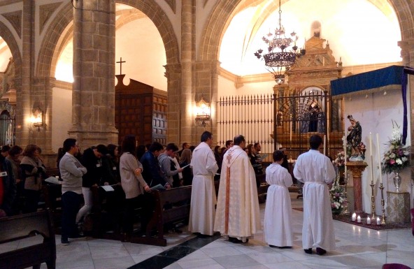 Vigilia mariana con jóvenes de Villacarrillo y Villanueva del Arzobispo