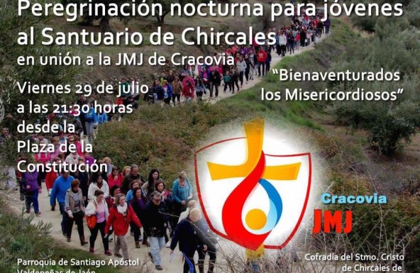 La Parroquia de Santiago Apóstol de Valdepeñas organiza una peregrinación nocturna al Cristo de Chircales en comunión con los jóvenes  de las JMJ