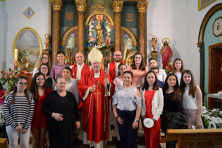 La Parroquia de Guarromán celebra el Sacramento de la Confirmación, presidido por el Obispo