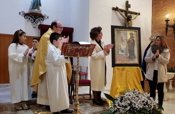 Presentación del cartel conmemorativo y logotipo del 50 aniversario de la  parroquia de Peal de Becerro