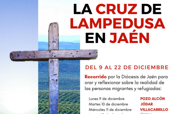 Horarios de la visita de la Cruz de  Lampedusa a la Diócesis de Jaén