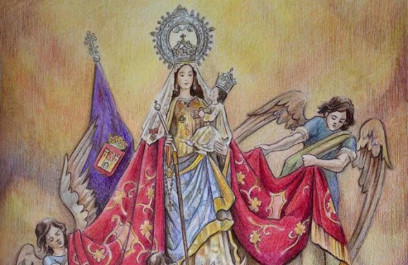 Baeza mira a la Virgen del Alcázar al llegar un nuevo mes de mayo