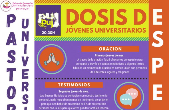 La Pastoral Universitaria lanza la campaña «Dosis de Esperanza»