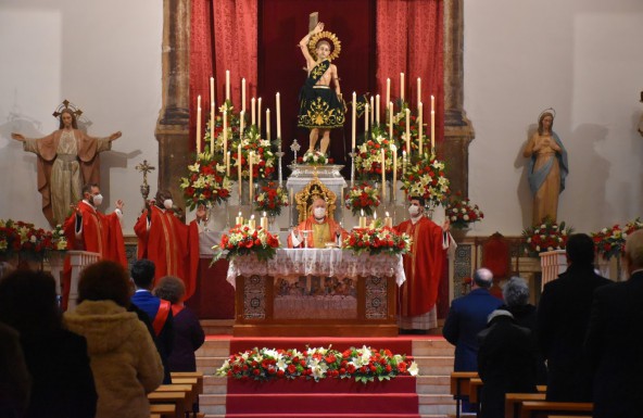El Obispo preside la festividad de San Sebastián en La Guardia