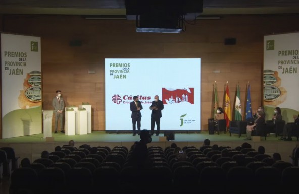 Cáritas recibe el Premio de la Provincia 2020 otorgado por la Diputación Provincial de Jaén