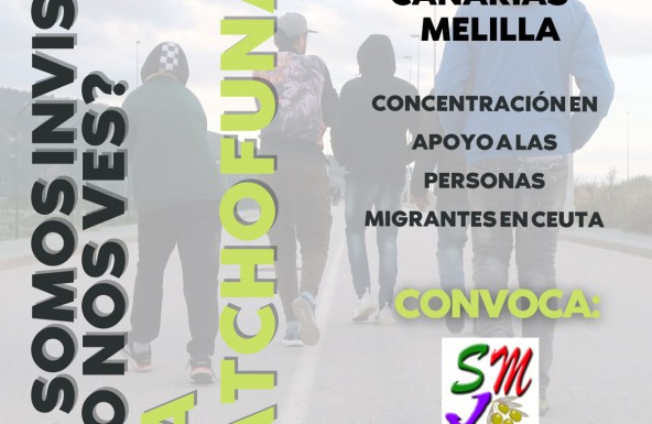 Concentración en apoyo a las personas migrantes en Ceuta