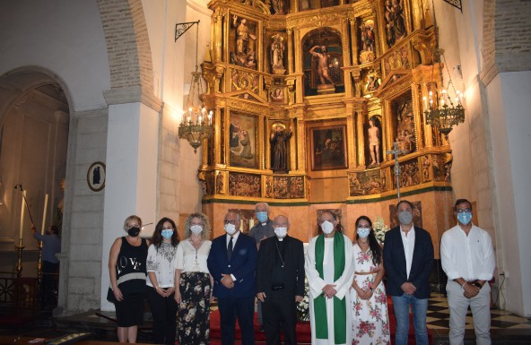 Don Amadeo preside una Eucaristía de acción de gracias por la restauración del retablo de San Bartolomé