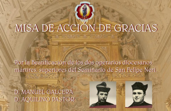 Eucaristía de acción de gracias por las beatificaciones de los sacerdotes Aquilino Pastor y Manuel Galcerá en la Catedral de Baeza