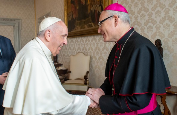 El encuentro con el Papa, culmen de la visita ad limina del Obispo de Jaén
