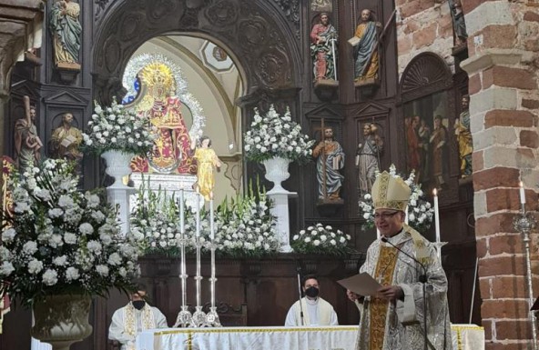 El Obispo preside el septenario de la Virgen del Collado en Santisteban
