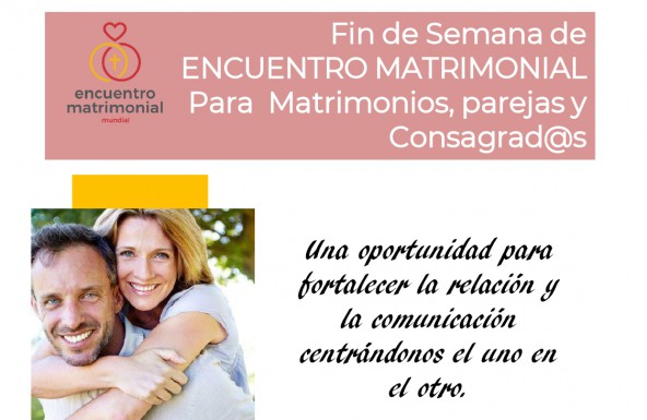 Encuentro Matrimonial de Jaén organiza un nuevo Fin de Semana para los próximos 3,4 y 5 de junio