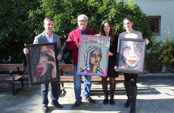 El pintor Manuel Ibáñez dona cuatro de sus obras al Programa de Mujer de Cáritas