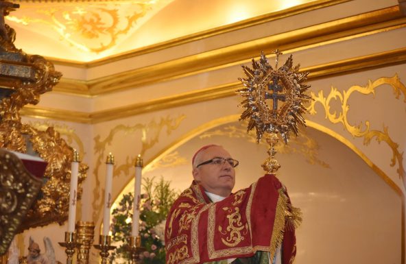 Monseñor Don Sebastián Chico participó en el quinario de la exaltación de la Vera Cruz de Caravaca