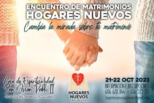 El movimiento Hogares Nuevos, Obra de Cristo, os invita a participar en un encuentro de matrimonios en octubre