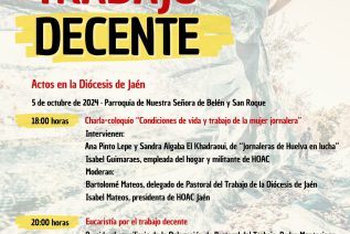 Una charla coloquio y una Eucaristía para celebrar la Jornada por el Trabajo Decente