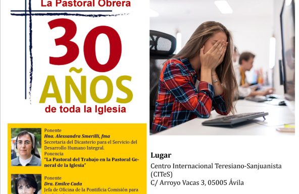 La Pastoral Obrera de Jaén presente en el 30 aniversario de la fundación, que se celebrará en Ávila