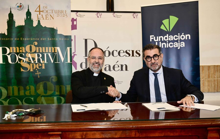 La Diócesis de Jaén y Fundación Unicaja firman un acuerdo de colaboración para el Rosario Magno