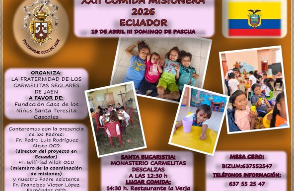 El Carmelo Seglar de Jaén celebra la XXII Comida Misionera a beneficio de un proyecto en Ecuador