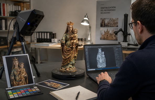 La Diócesis de Jaén aprueba un protocolo para el escaneo, documentación digital y reproducción 3D de bienes muebles eclesiásticos